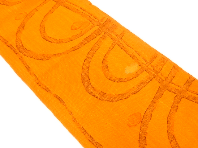 JAPANESE KIMONO / VINTAGE NAGOYA OBI / MAWATA TSUMUGI / WOVEN ABSTRACT